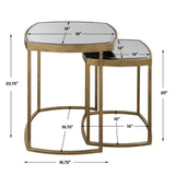 Modern European furniture - Beveled Mirror Nesting Side Tables (2) - www.oroa.com