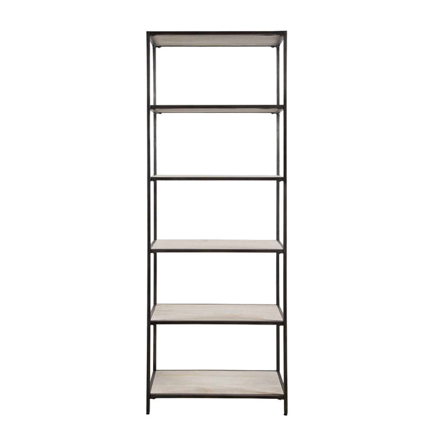 Modern European furniture - Whitewashed Mango Wood Bookshelf - www.oroa.com
