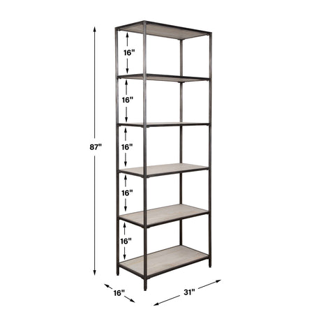 Modern European furniture - Whitewashed Mango Wood Bookshelf - www.oroa.com