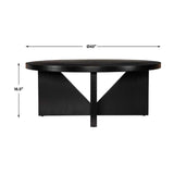 Modern European furniture - Black Mindi Veneer Coffee Table - www.oroa.com