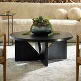 Modern European furniture - Black Mindi Veneer Coffee Table - www.oroa.com