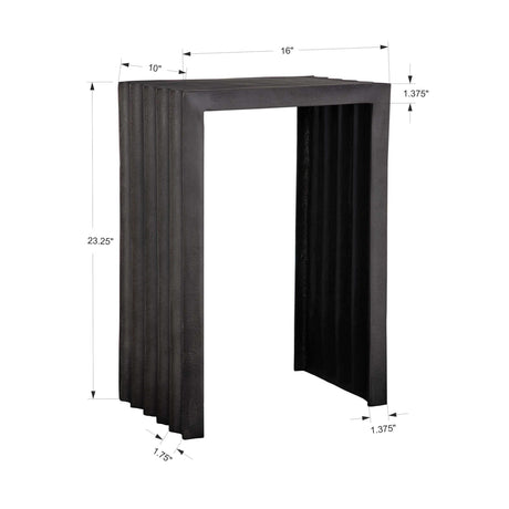 Modern European furniture - Antique Nickel Indoor/Outdoor Accent Table - www.oroa.com