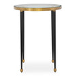 Modern European furniture - Gold Rimmed Glass Side Table - www.oroa.com