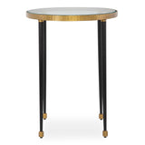 Modern European furniture - Gold Rimmed Glass Side Table - www.oroa.com