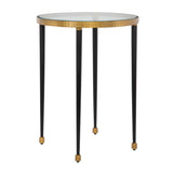 Modern European furniture - Gold Rimmed Glass Side Table - www.oroa.com