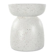 Modern European furniture - White Speckled Accent Table - www.oroa.com