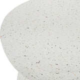 Modern European furniture - White Speckled Accent Table - www.oroa.com