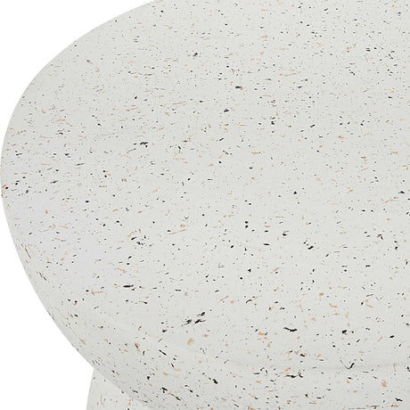 Modern European furniture - White Speckled Accent Table - www.oroa.com