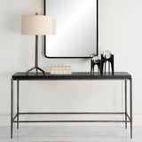 Black Concrete Console Table | Uttermost Crescendo