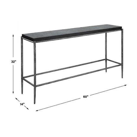 Black Concrete Console Table | Uttermost Crescendo