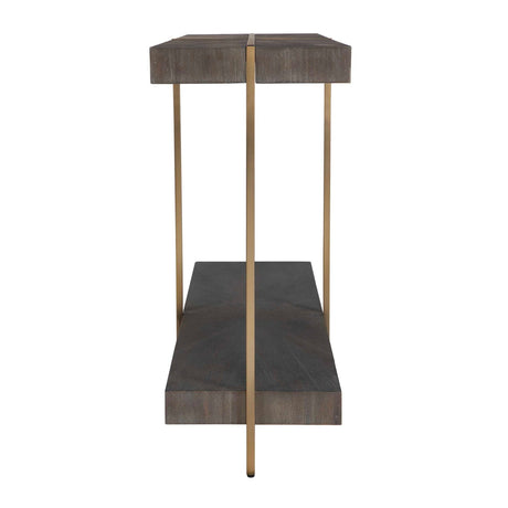 Modern European furniture - Starburst Acacia Console Table - www.oroa.com