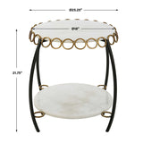 Modern European furniture - Gold Ringlets Marble Side Table - www.oroa.com