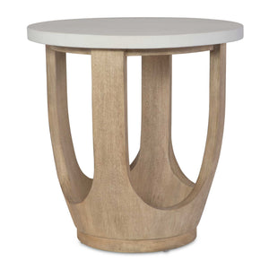   White Limestone Side Table | Oroa.com