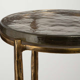 Round Glass Indoor/Outdoor Accent Table | Uttermost Eternity
