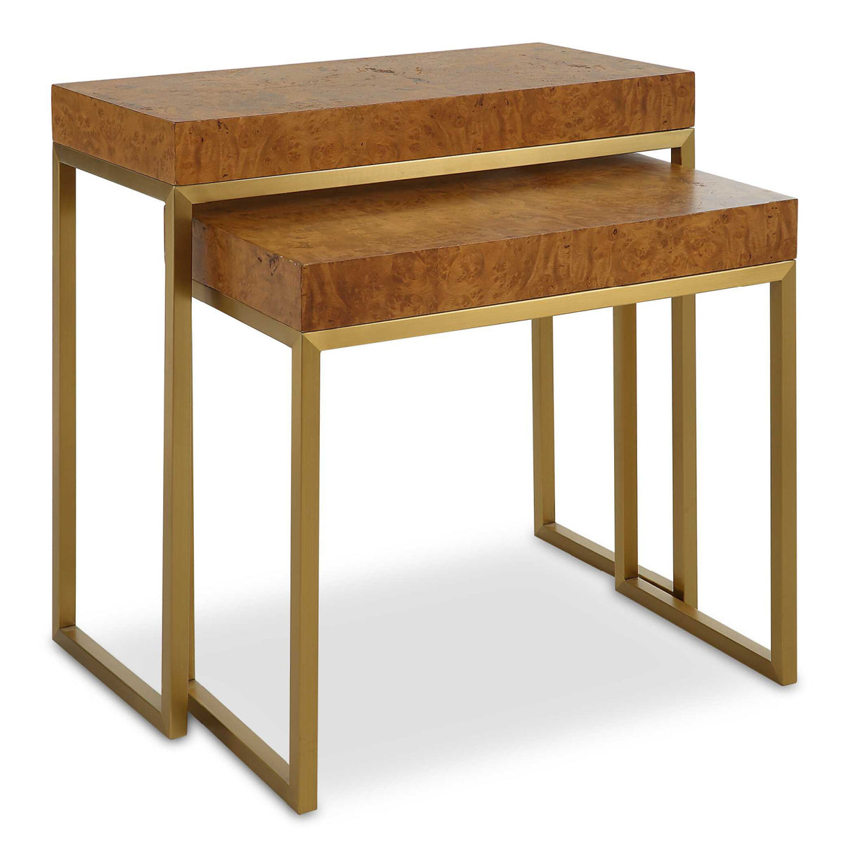 Modern European furniture - Mappa Burl Nesting Tables (2) - www.oroa.com