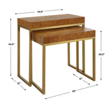 Modern European furniture - Mappa Burl Nesting Tables (2) - www.oroa.com