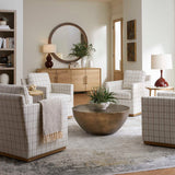 Modern European furniture - Antique Gold Round Coffee Table - www.oroa.com