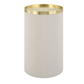 Modern European furniture - White Shagreen Look Accent Table - www.oroa.com