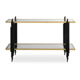 Modern European furniture - Tempered Glass 2-Layer Console Table - www.oroa.com