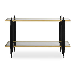 Modern European furniture - Tempered Glass 2-Layer Console Table - www.oroa.com