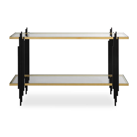 Modern European furniture - Tempered Glass 2-Layer Console Table - www.oroa.com
