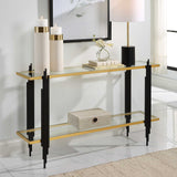 Modern European furniture - Tempered Glass 2-Layer Console Table - www.oroa.com