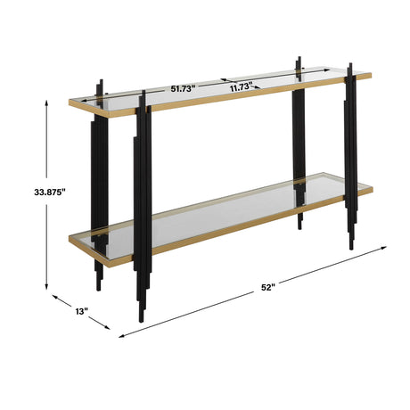 Modern European furniture - Tempered Glass 2-Layer Console Table - www.oroa.com