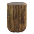 Modern European furniture - Fluted Antique Gold Accent Table - www.oroa.com