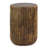 Modern European furniture - Fluted Antique Gold Accent Table - www.oroa.com