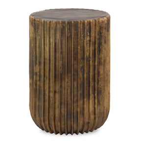 Fluted Antique Gold Accent Table by Uttermost Peaks And Valleys
