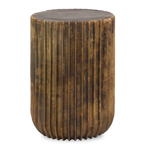   Fluted Antique Gold Accent Table | Oroa.com