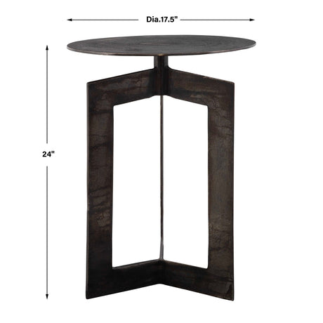 Cast Aluminum Accent Table | Uttermost Deltoid
