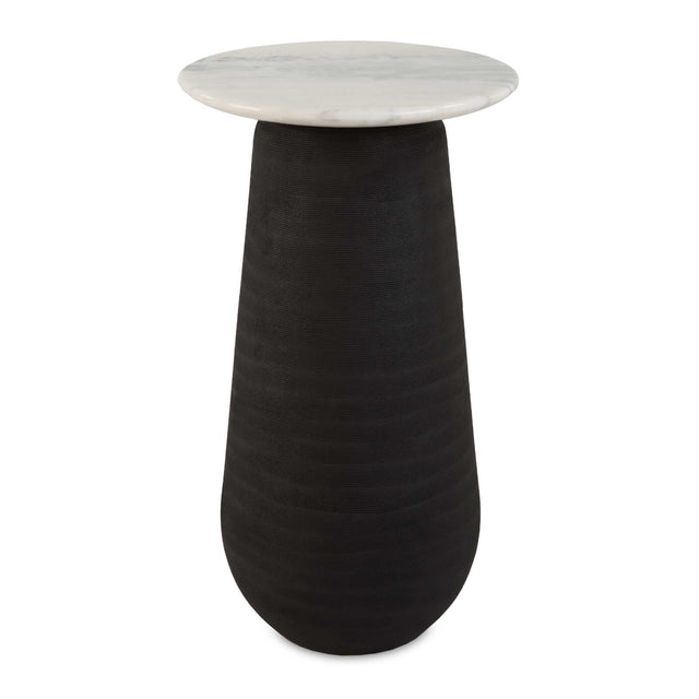 Modern European furniture - Black Porcelain Base Accent Table - www.oroa.com