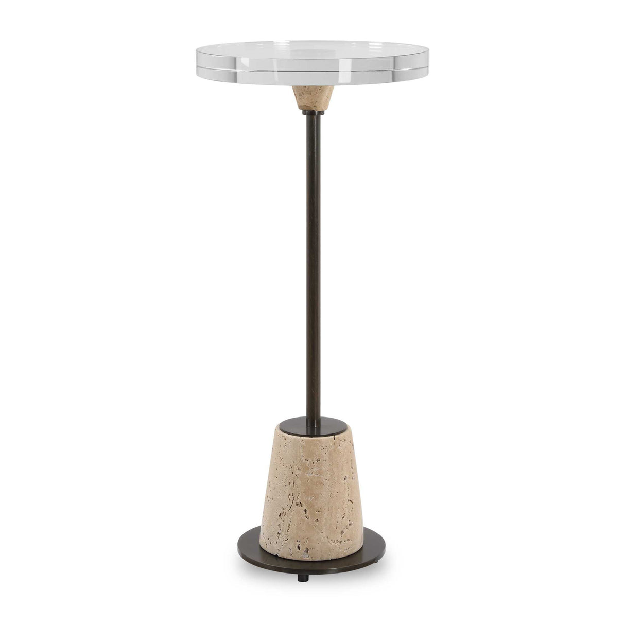 Crystal Round Drink Table | Uttermost Arthur