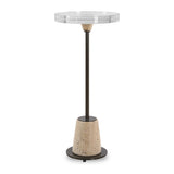 Crystal Round Drink Table | Uttermost Arthur