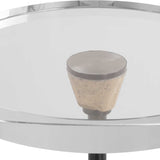 Crystal Round Drink Table | Uttermost Arthur