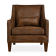 Modern European furniture - Brown Leather Armchair - www.oroa.com