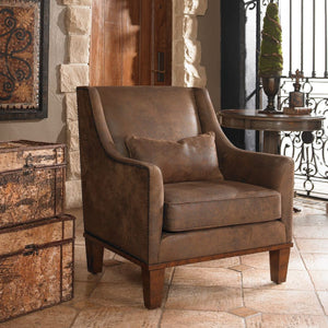   Modern European furniture - Brown Leather Armchair - www.oroa.com | Oroa.com