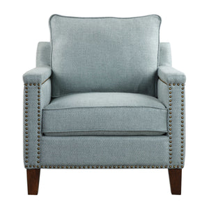   Blue Nail Trimmed Accent Chair | Oroa.com