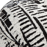 Modern European furniture - Black Patterned Storage Ottoman - www.oroa.com