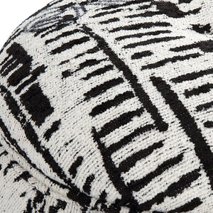   Black Patterned Storage Ottoman | Oroa.com