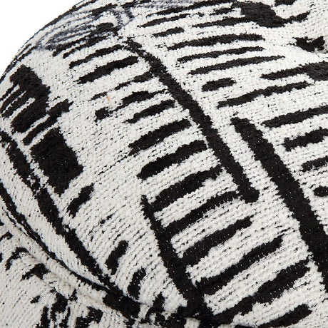Modern European furniture - Black Patterned Storage Ottoman - www.oroa.com