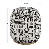 Modern European furniture - Black Patterned Storage Ottoman - www.oroa.com
