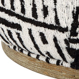 Modern European furniture - Black Patterned Storage Ottoman - www.oroa.com