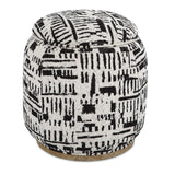 Modern European furniture - Black Patterned Storage Ottoman - www.oroa.com