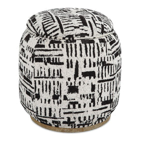 Black Patterned Storage Ottoman by Uttermost Dialogue