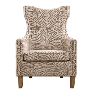   Wingback Beige Lounge Armchair | Oroa.com