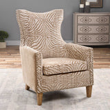 Modern European furniture - Wingback Beige Lounge Armchair - www.oroa.com