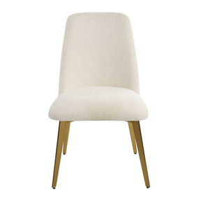 White Fabric Minimalist Dining Chair by Uttermost Vantage