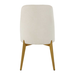   White Fabric Minimalist Dining Chair | Oroa.com